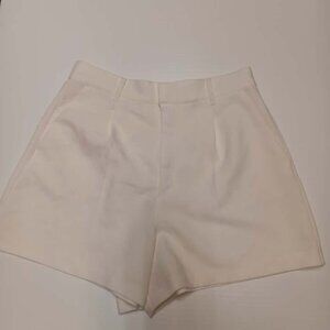 Abercrombie & Fitch Women's Plus Size Beige Cotton Blend Shorts
